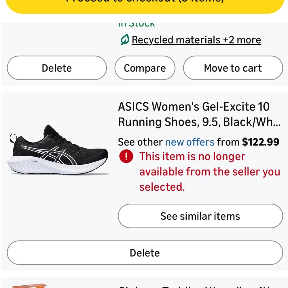 Asics Black and White Athletic Sneakers - Picture 10 of 10